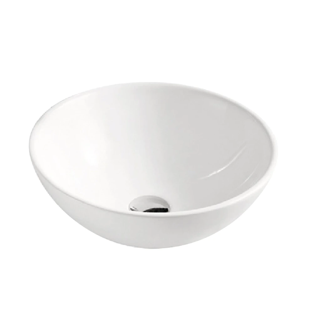 Bacha Circular De Loza Blanca Para Apoyar 28.5Cm Diam X 11.5 Prof