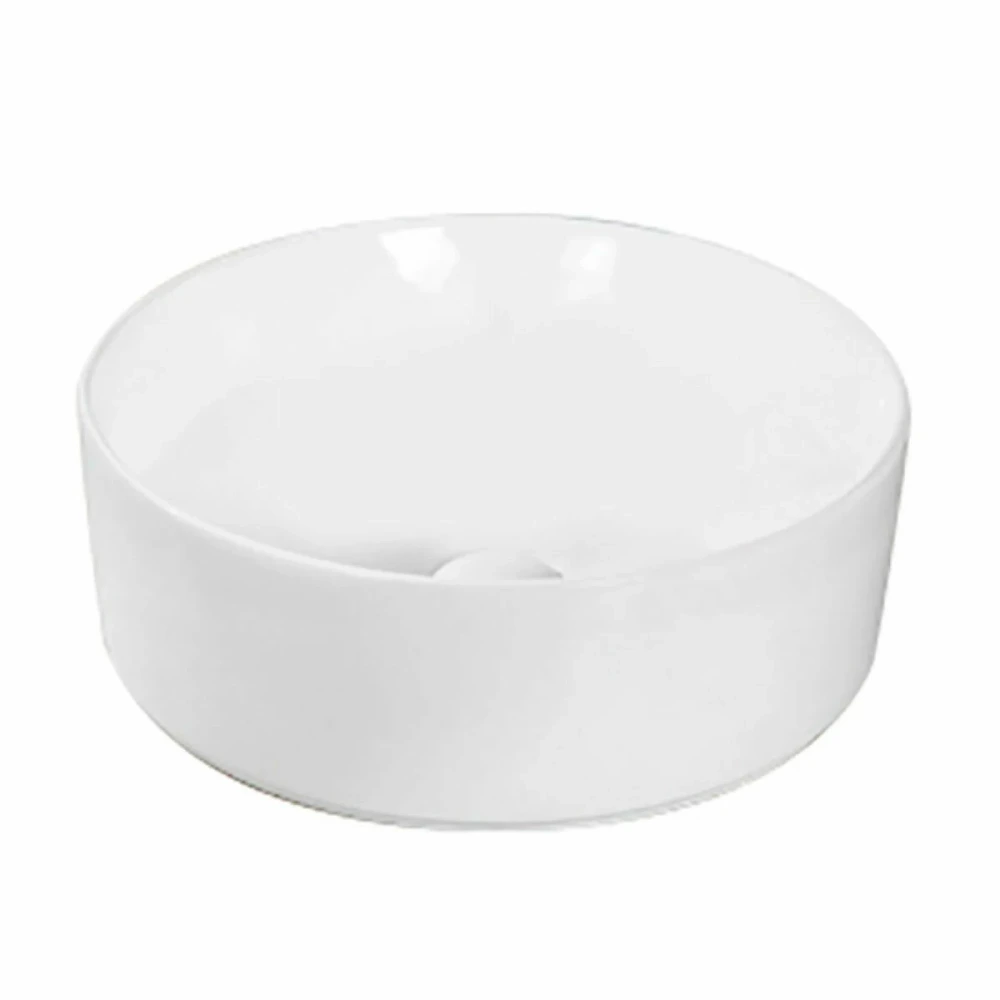 Bacha Circular De Loza Blanca Para Apoyar 40 cm Almez