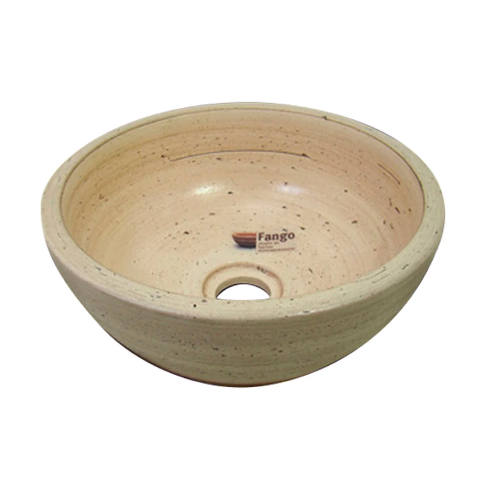 Bacha artesanal redonda FANGO BEIGE -30cm
