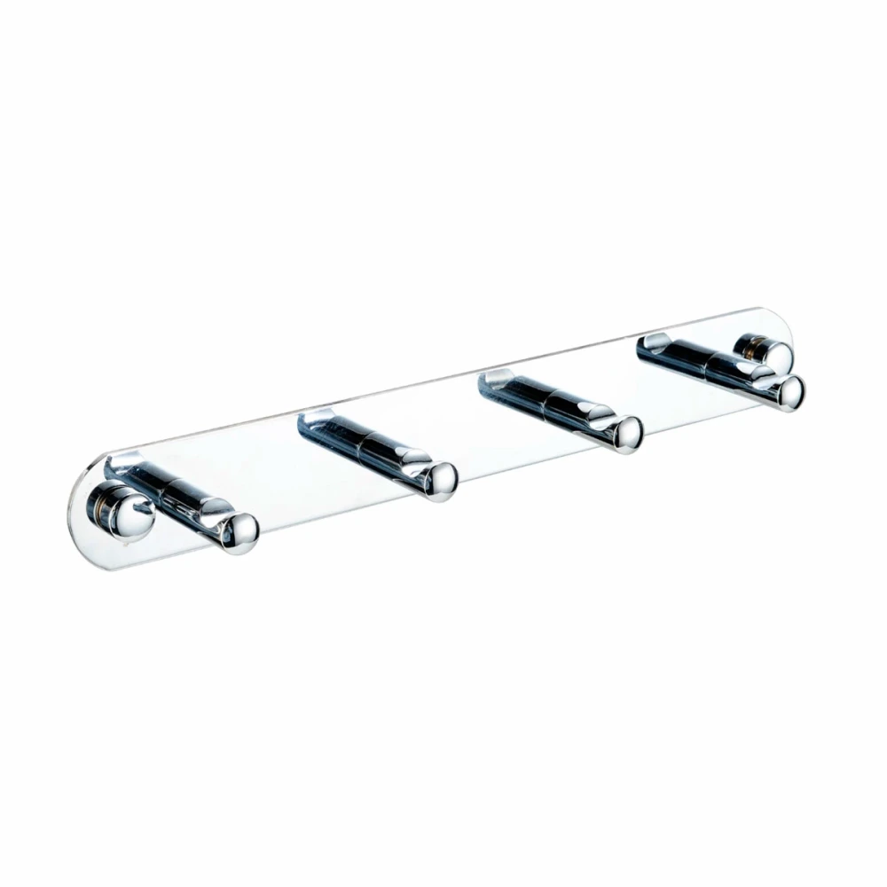 Percha cromada 4 ganchos