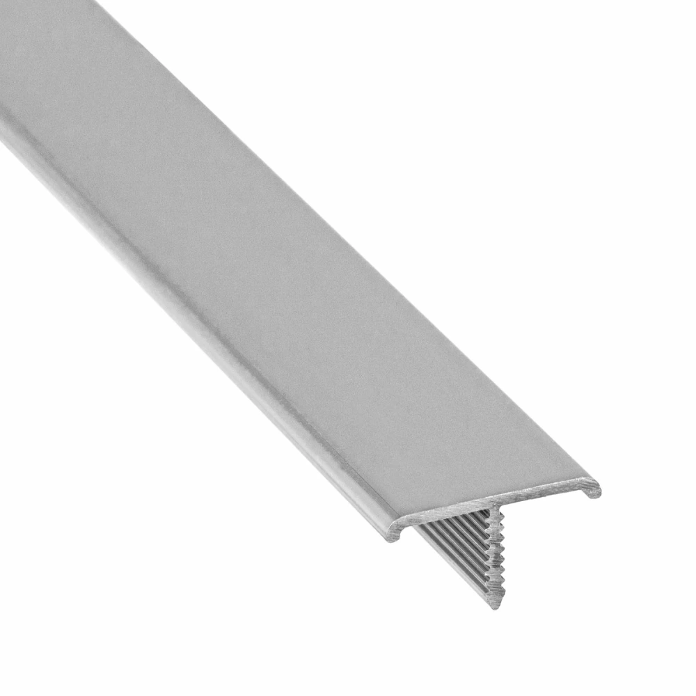 Perfil en T aluminio mate