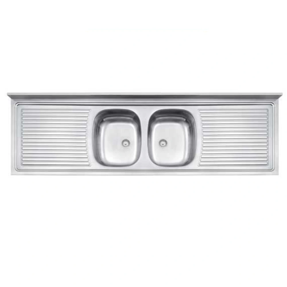 93105/601 Mesada Tramontina 2 Piletas Centrales 160 x 55cm