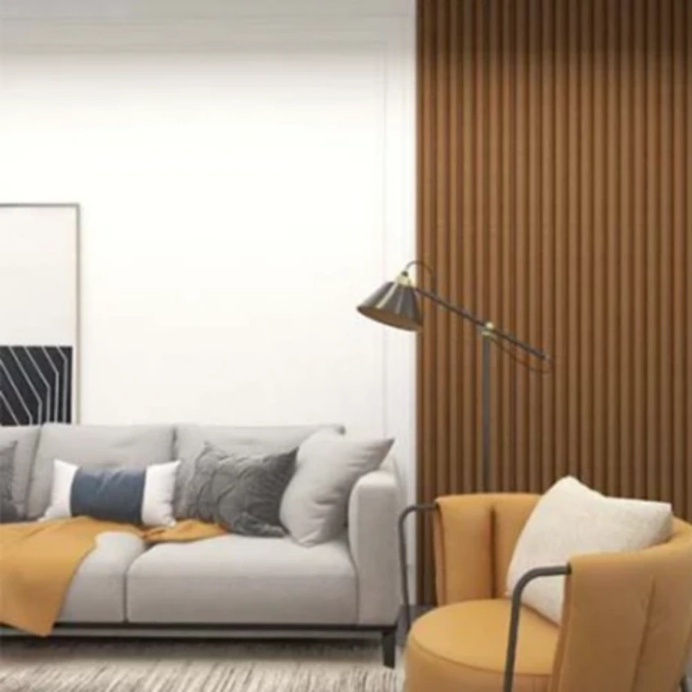 Revestimiento Simil Madera Marron Oscuro en EPS