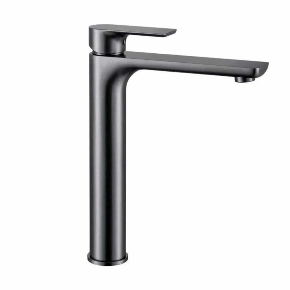 Griferia para lavatorio monocomando alto 35mm Negro semi mate –  Gun metal