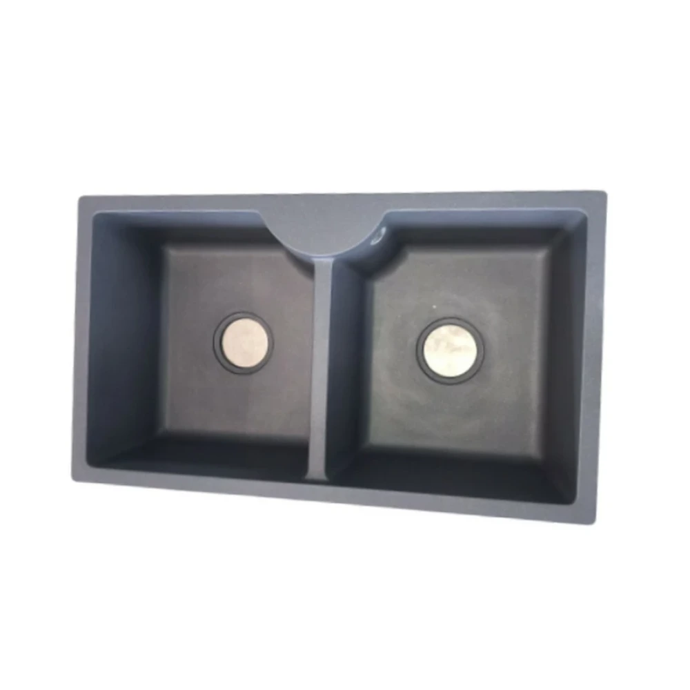 Pileta Composite Doble Gris