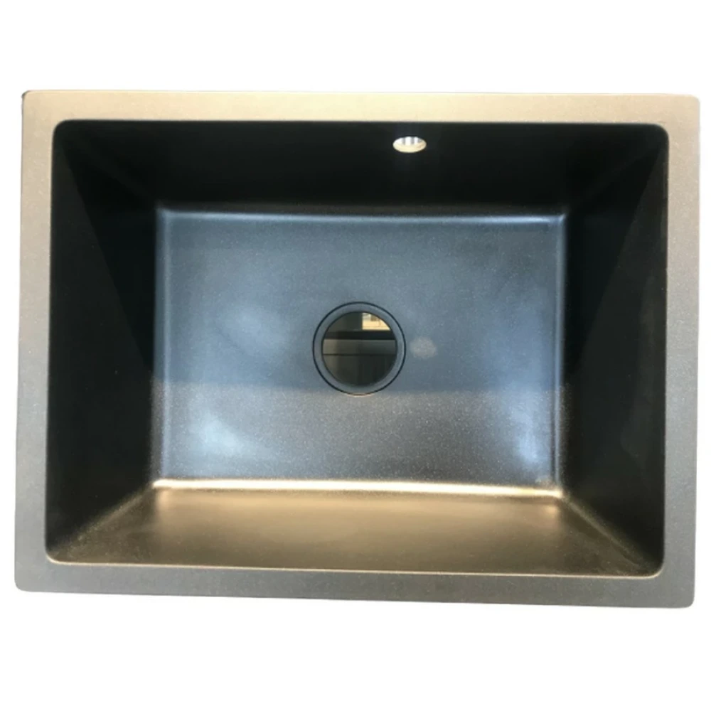 Pileta Composite Simple Negra 60 x 45 x 20 cm