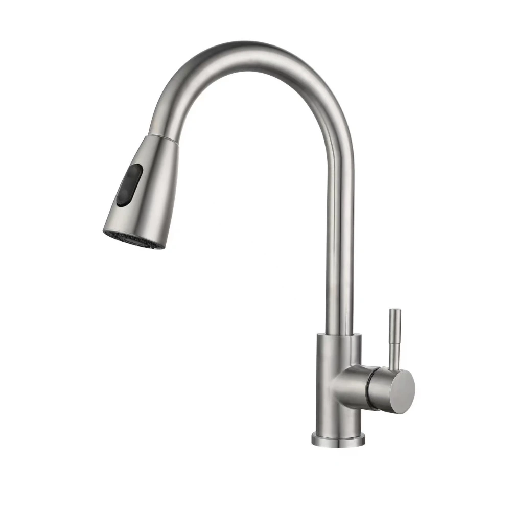 51556- Monoc. Mesada Cocina Ac. Inox Cromado Roseta Extraíble
