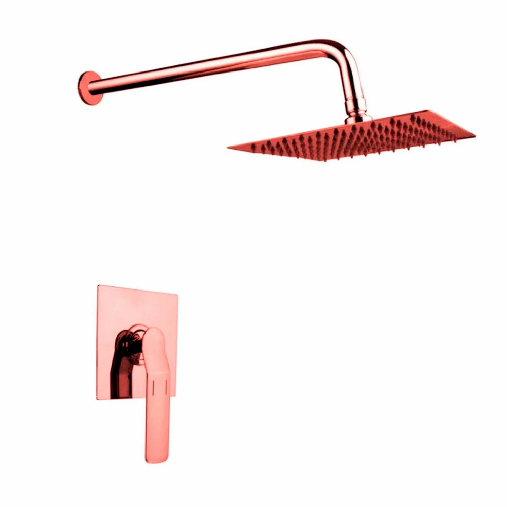 Ducha de embutir rose gold MODENA (incluye brazo y roseta)