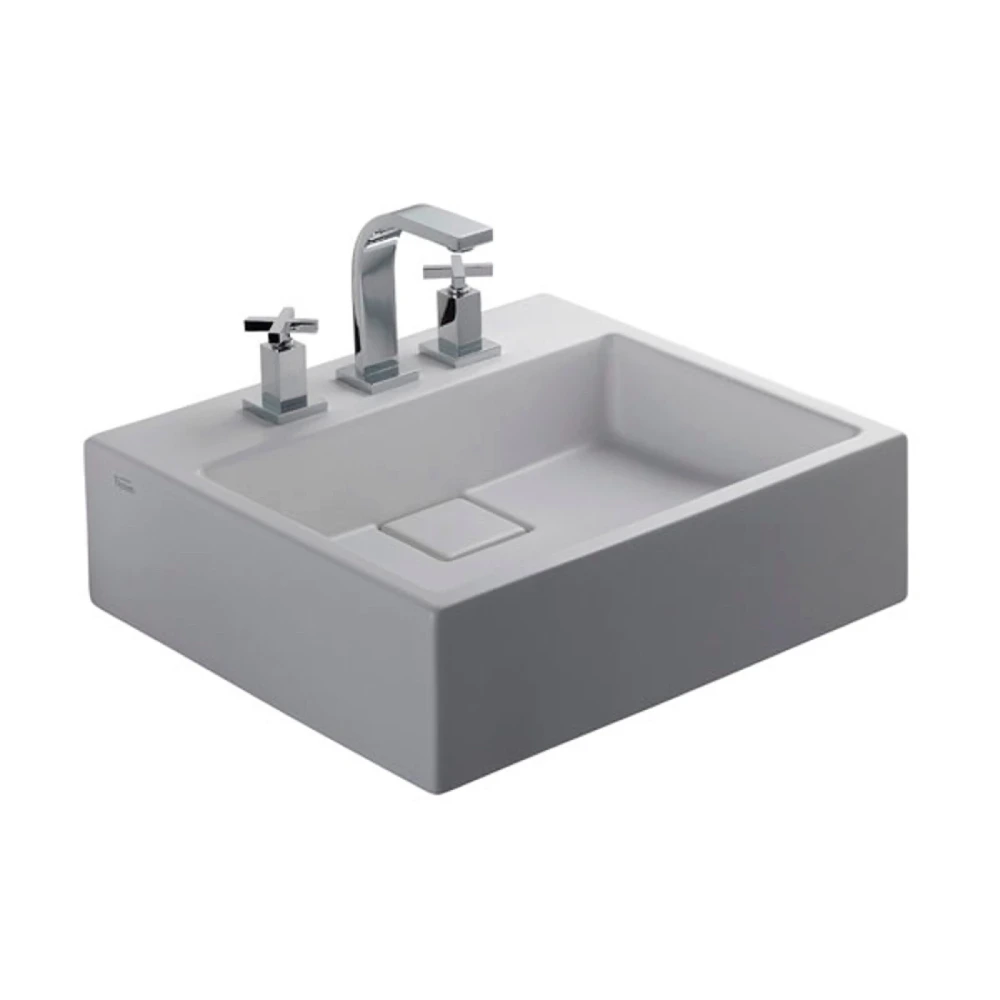 Bacha rectangular QUBIC 3 agujeros -FERRUM