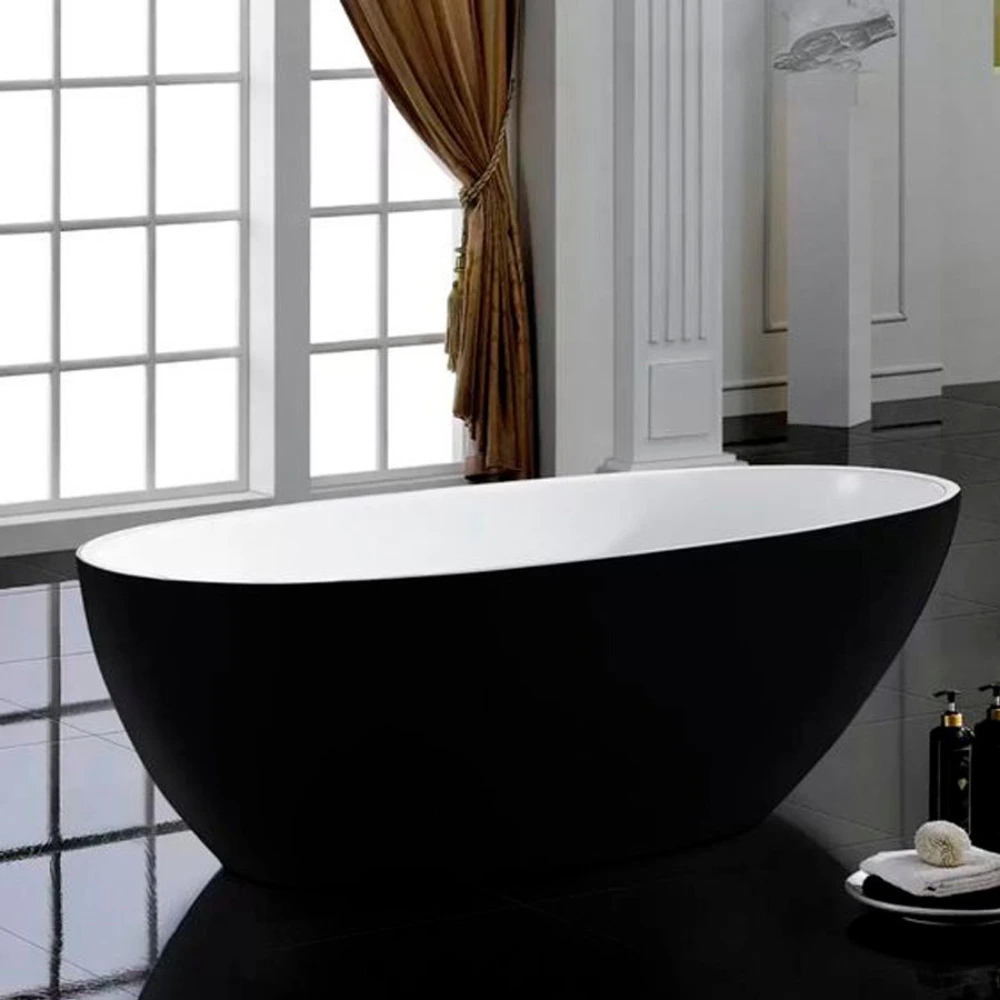 Bañera Amarna Black Oval -150x75x59cm