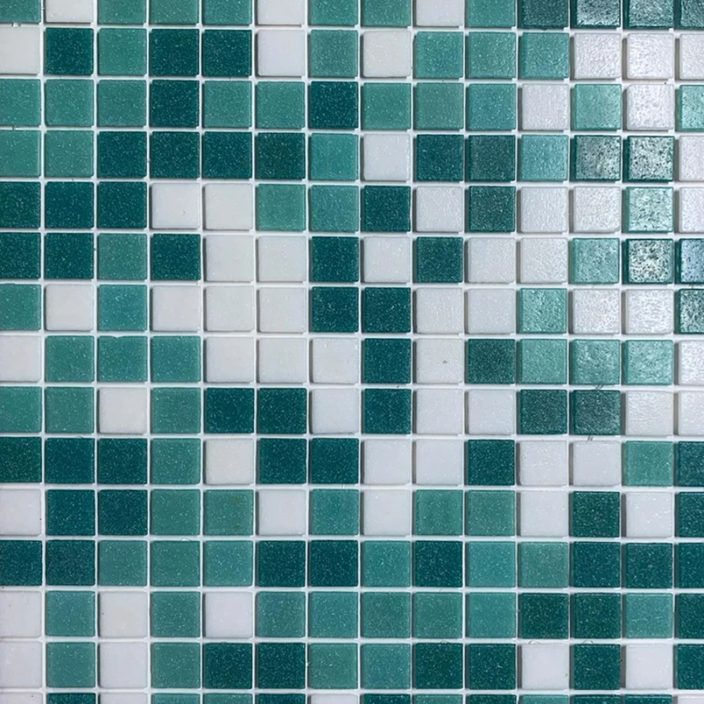 Mosaico Piscina Mix Verde Claro 32,7×32,7 (2×2) -RG-PS383620