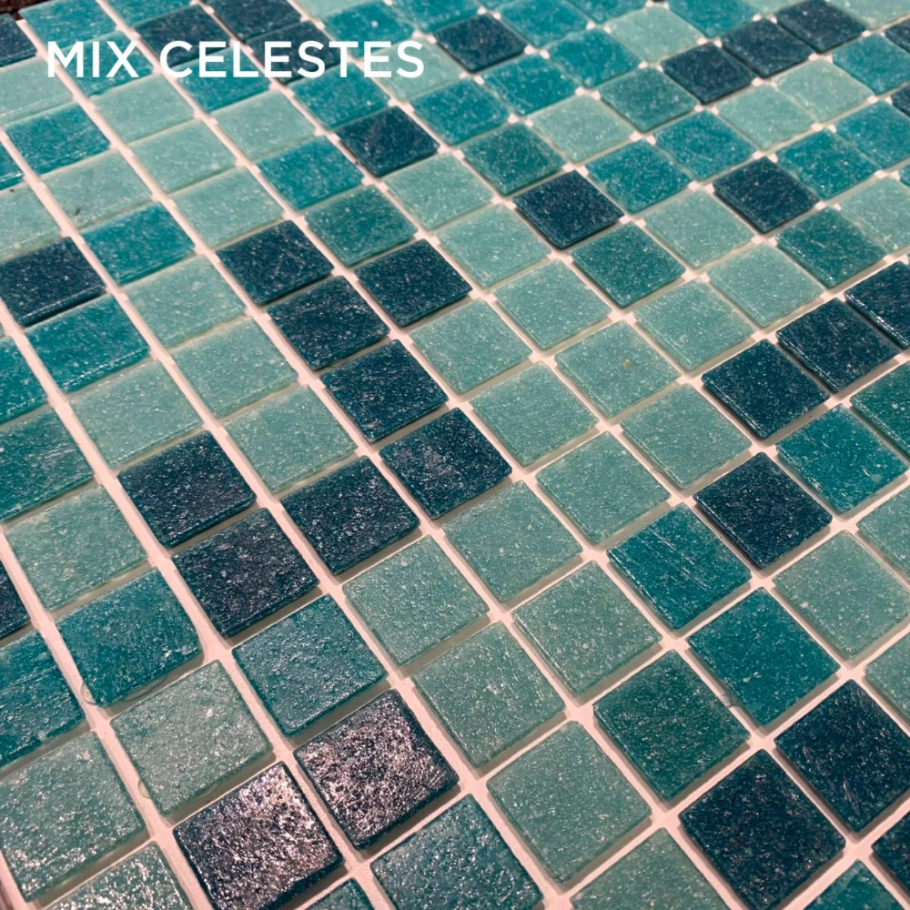 Mosaico Piscina Mix Celestes 32,7×32,7 (2×2) -RG-PS050301