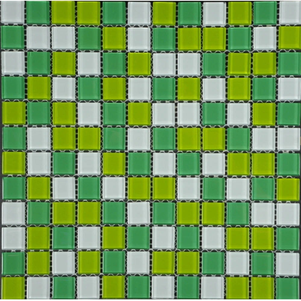 Mosaico vidrio tonos verdes -RG726651