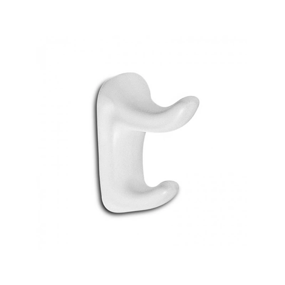Percha doble de Loza Blanco -CBDC