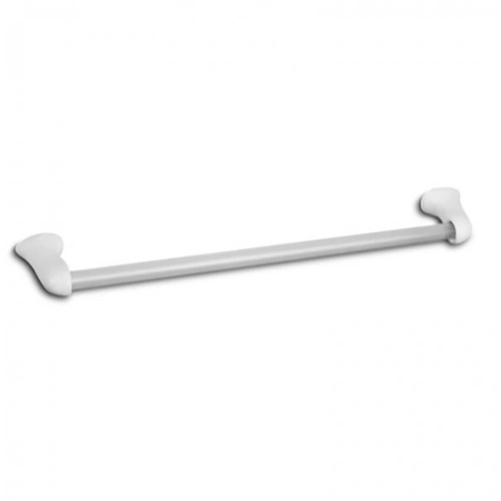 Toallero de barra c/punteros de Loza Blanco -TC