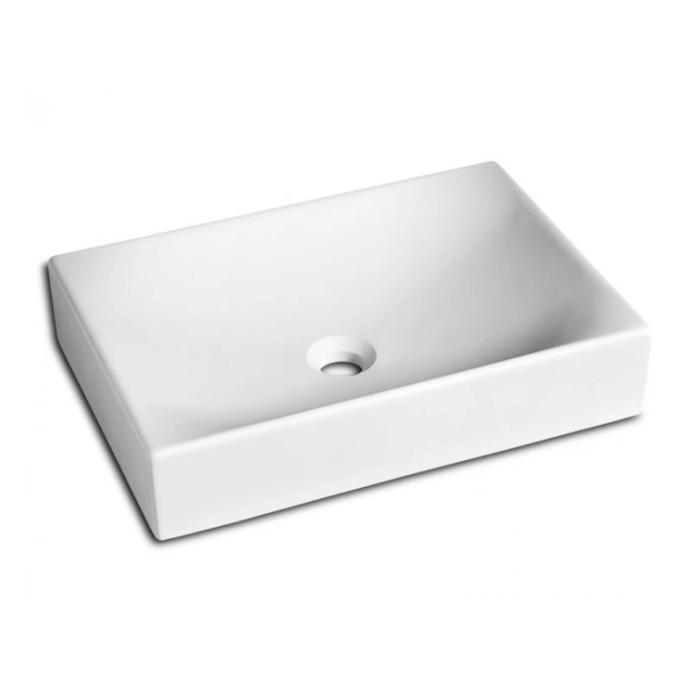 Bacha de apoyo rectangular Blanco Brillo -BAINV