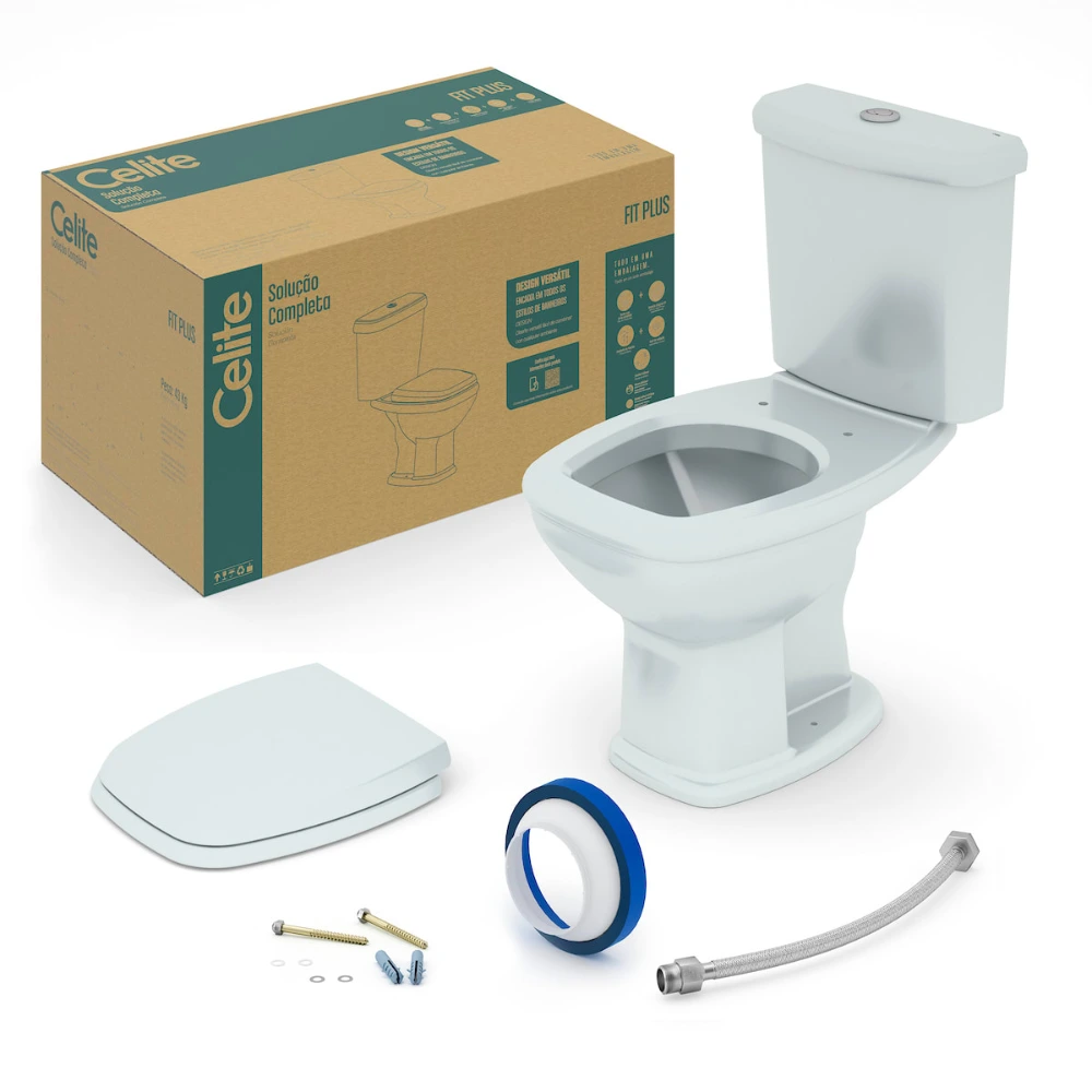 Kit Inodoro c/mochila y Tapa FIT Blanco