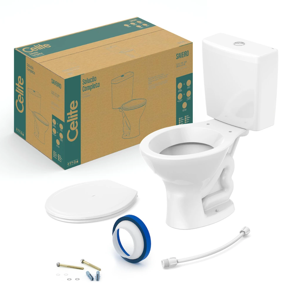 Kit Inodoro c/mochila y tapa SAVEIRO Blanco