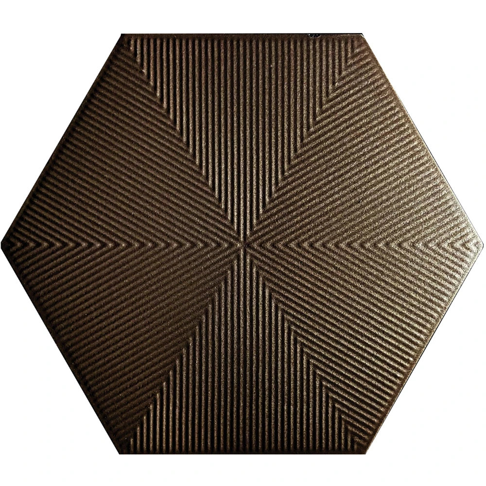 Rev. Hexagonal Connect Brown (Efecto Brillante)