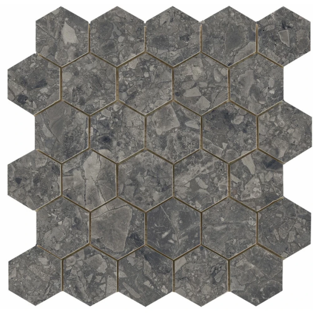 Porc. Reolad Hex Anthracite ML