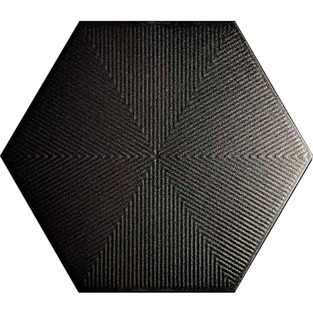 Rev. Hexagonal Connect Black (Efecto Brilante)