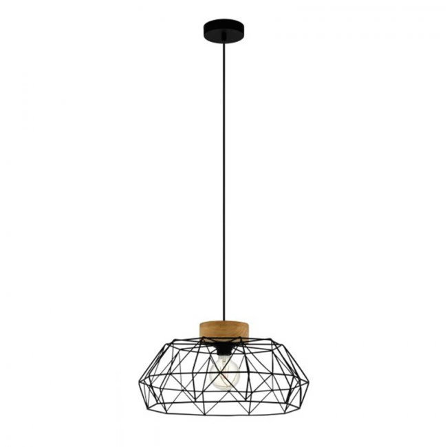 Colgante reja negro/madera