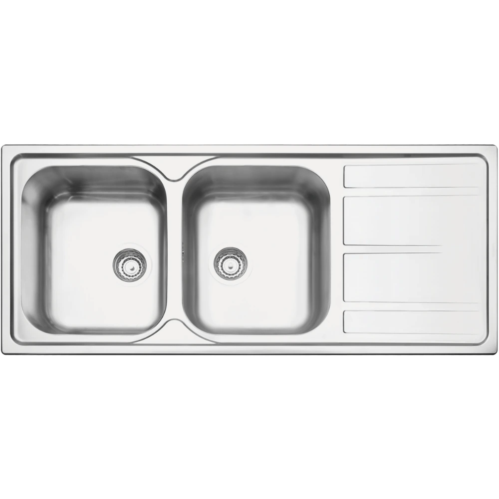 93905/123 Mesada Tramontina TR Doble c/ escurridor 1166x50x17cm-