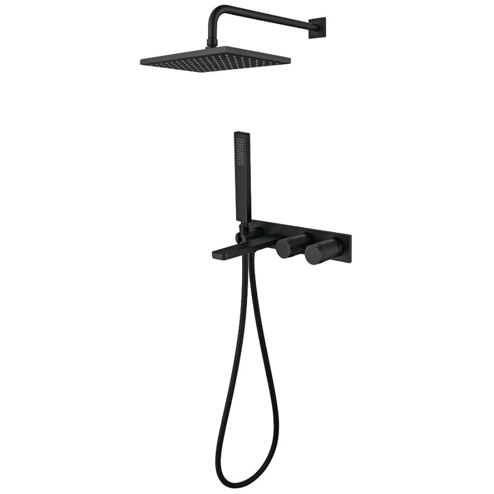 Ducha Monocomando Empotrada con Transferencia Black Línea Onix