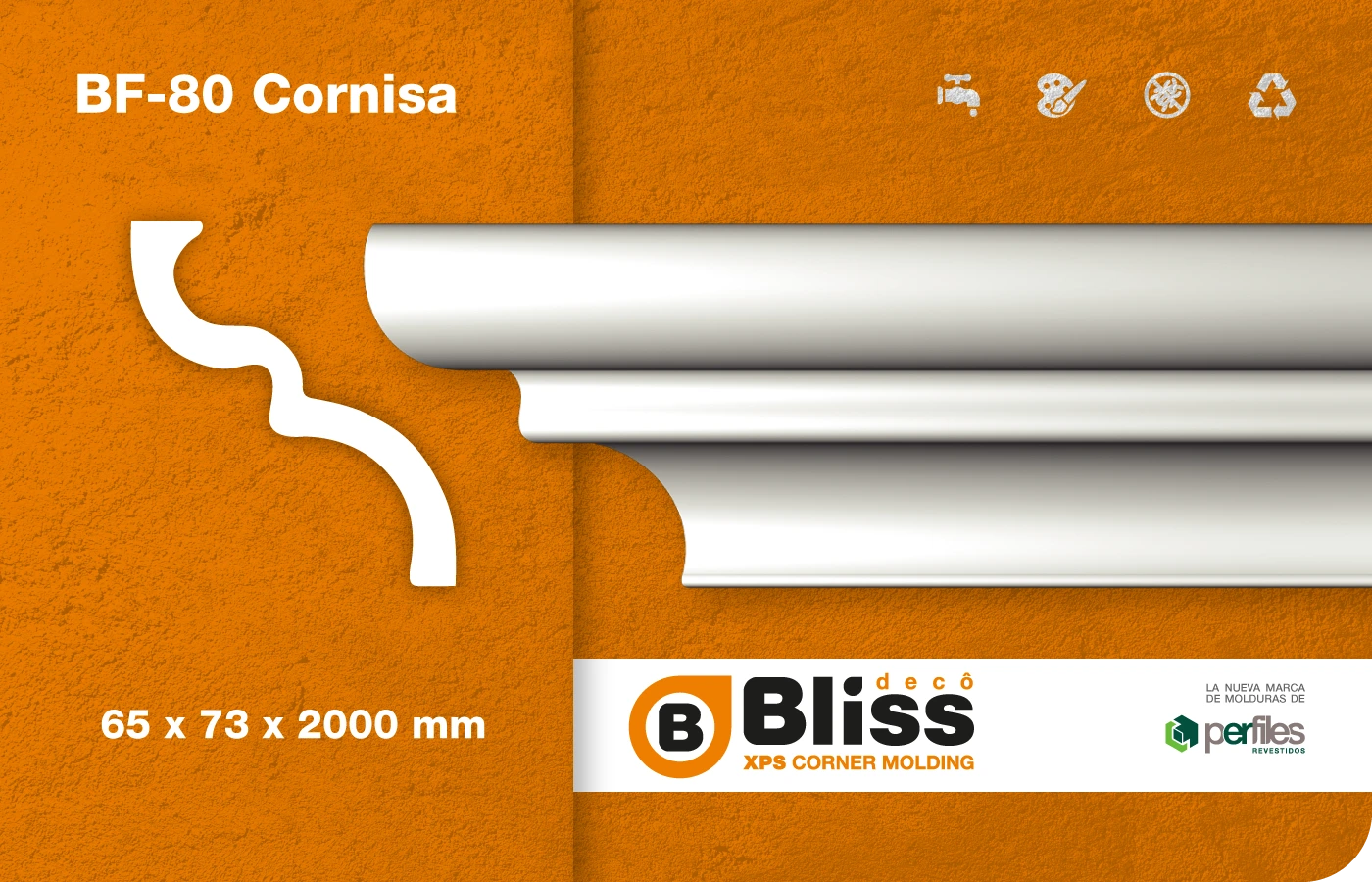 Moldura De Poliestileno Bliss Bf-80