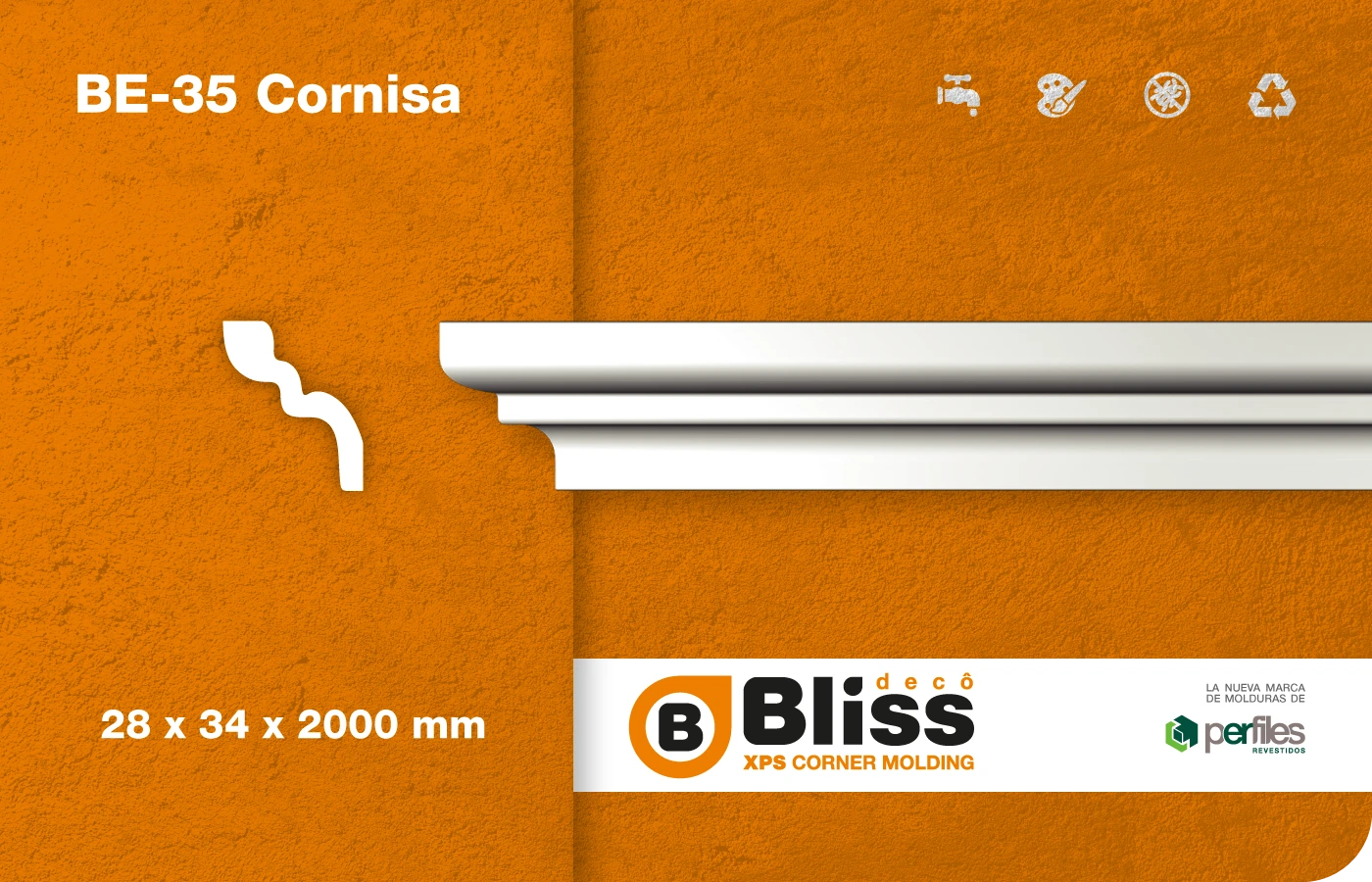 Moldura De Poliestileno Bliss Be-35