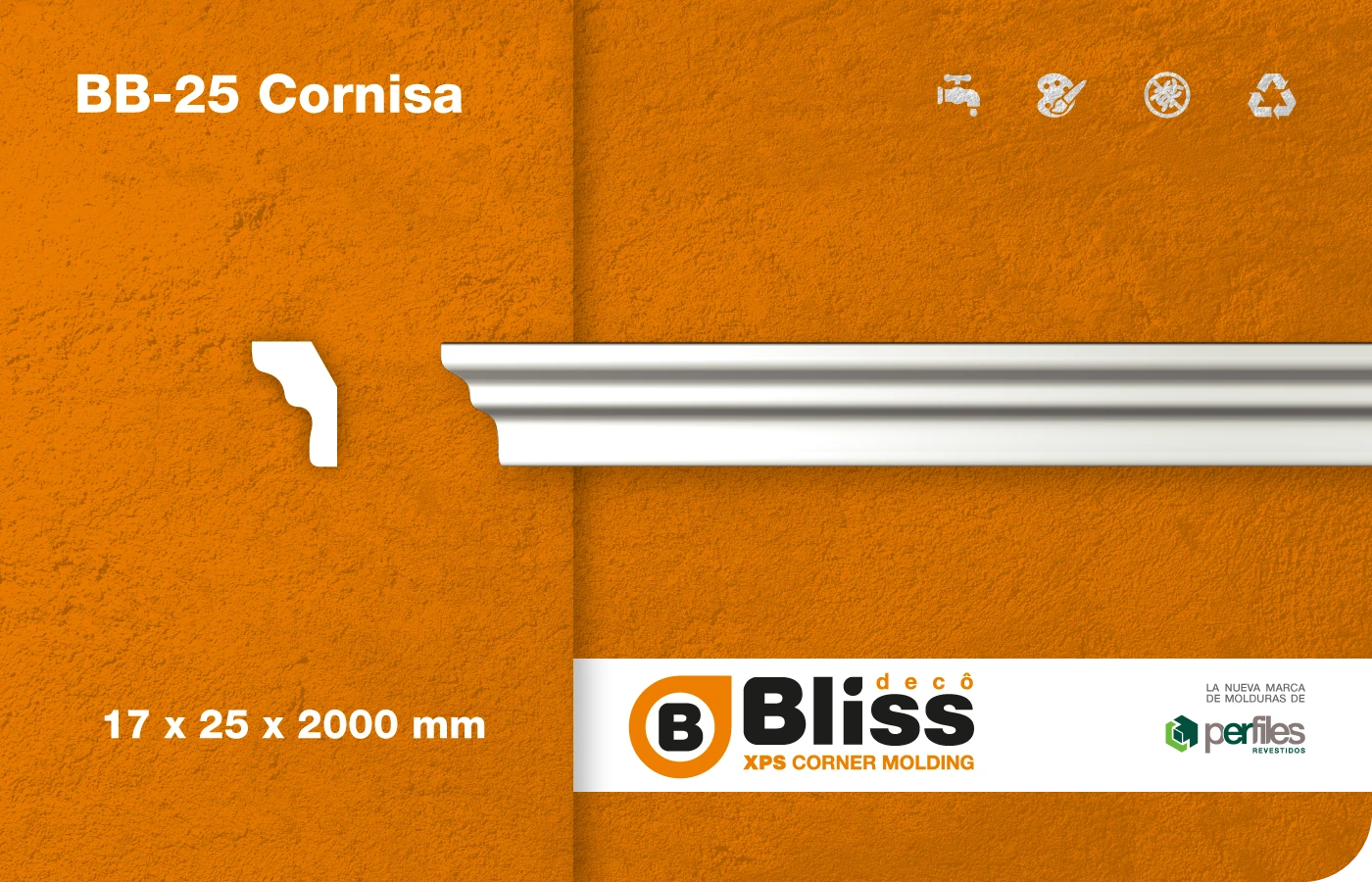 Moldura De Poliestileno Bliss Bb-25