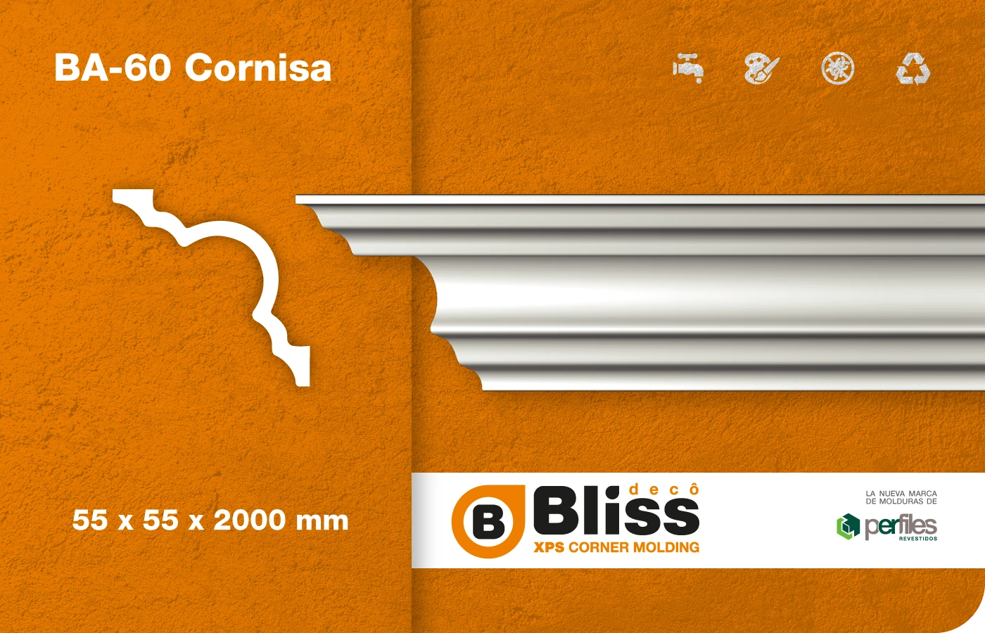 Moldura De Poliestileno Bliss Ba-60