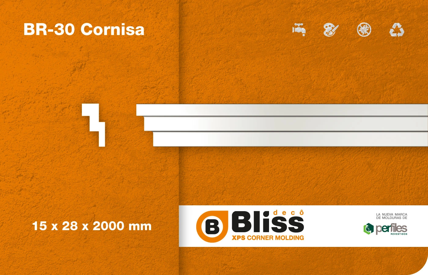 Moldura De Poliestileno Bliss Br-30n