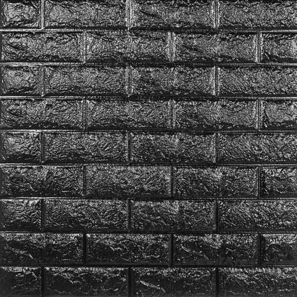 REVESTIMIENTO AUTO ADHESIVO 3D 70 X 77 CM X 3 MM - LADRILLO NEGRO