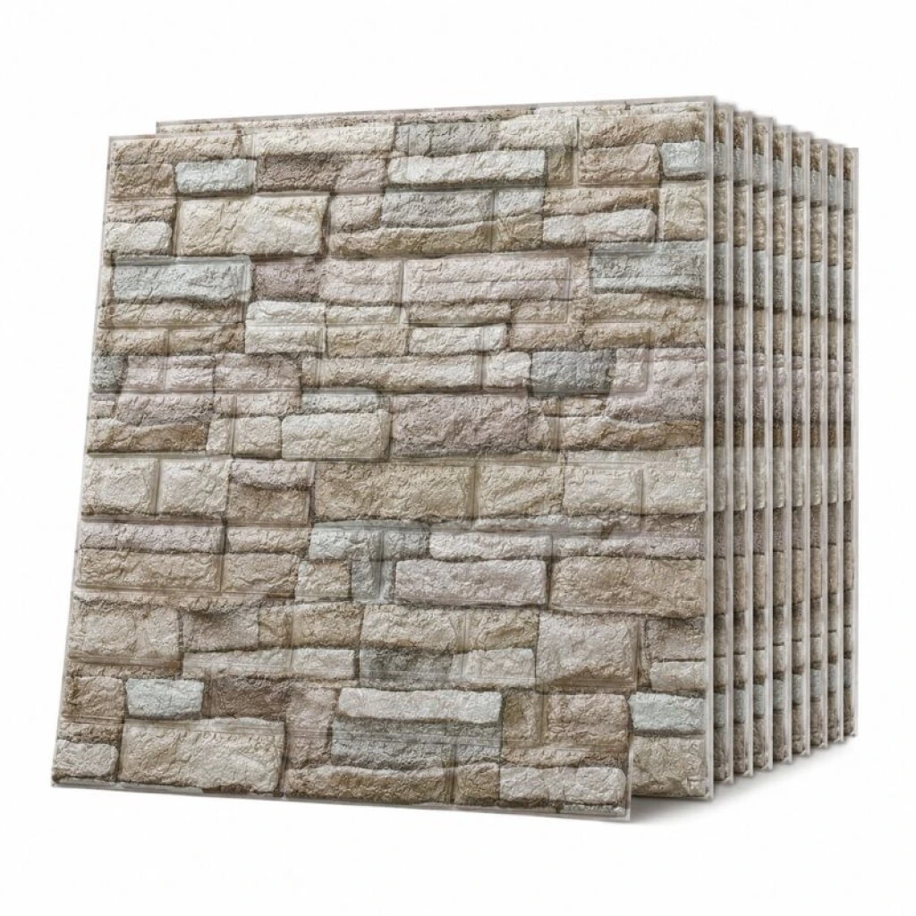 REVESTIMIENTO AUTO ADHESIVO 3D 70 X 77 CM X 3 MM - PIEDRA C1 X 10