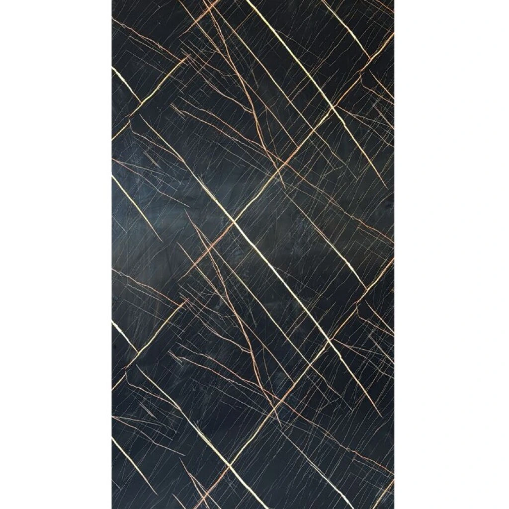 PLACA 1.22 X 2.44 MT SIMIL MARMOL - NEGRO VETEADO