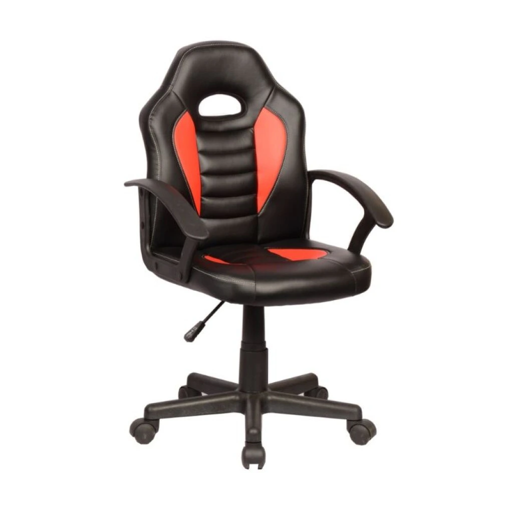 SILLA DE ESCRITORIO GAMER OC-605 - NEGRA/ROJA