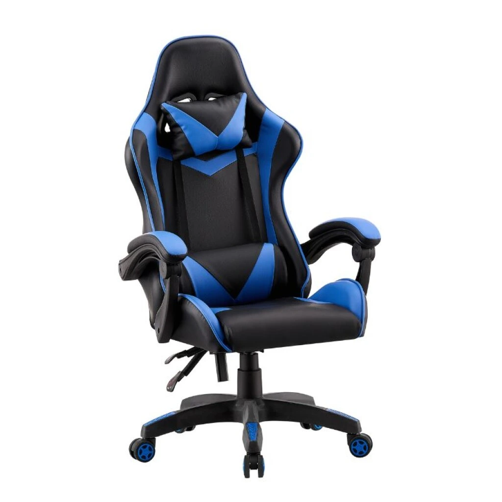 SILLA DE ESCRITORIO GAMER OC-815 - NEGRA/AZUL