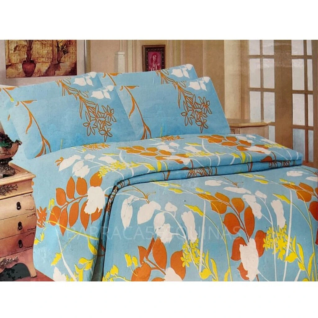 JUEGO DE SABANAS 1 PLAZA ESTAMPADAS 1800 HILOS - VARIOS COLORES