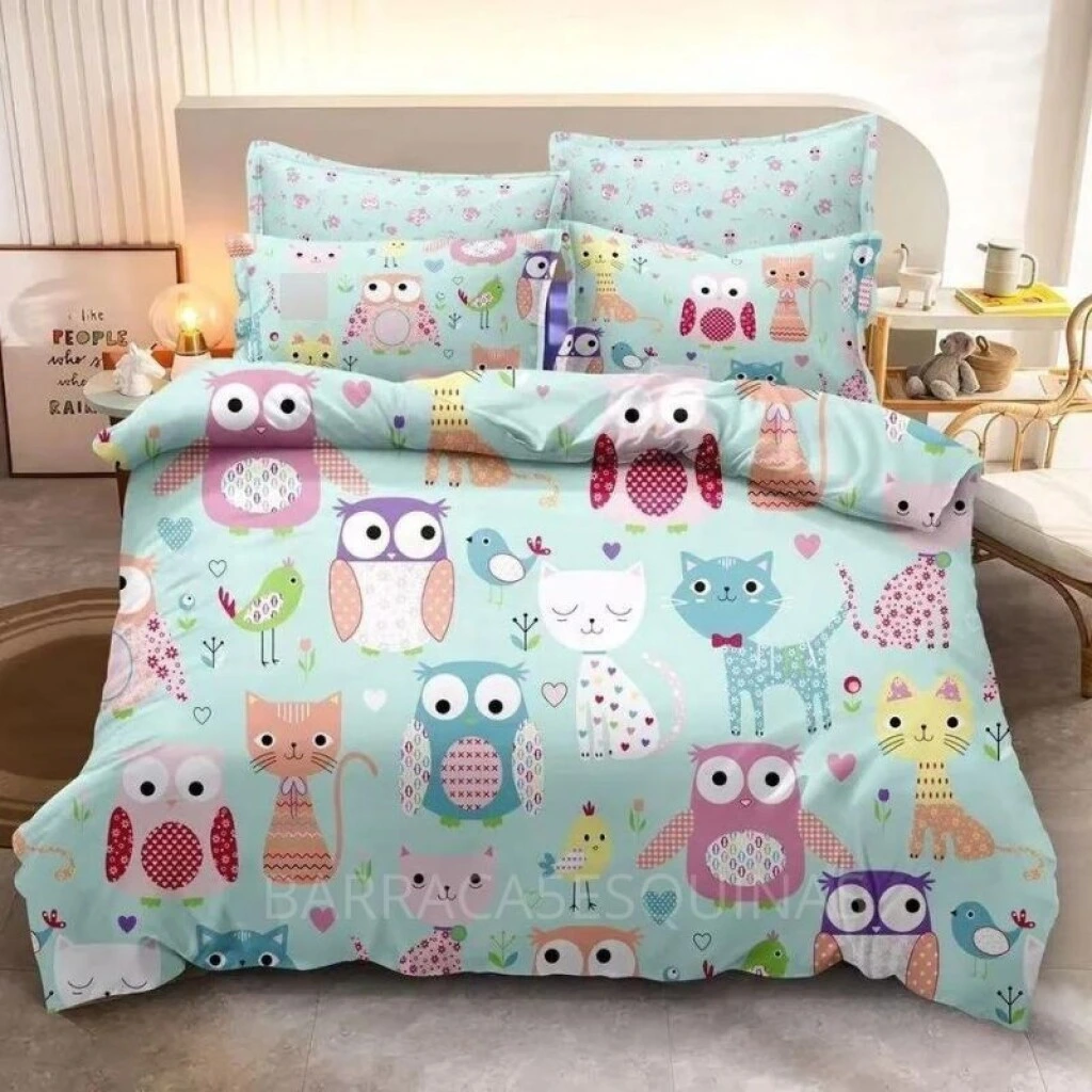 JUEGO DE CAMA INFANTIL 5 PIEZAS - ANIMALITOS