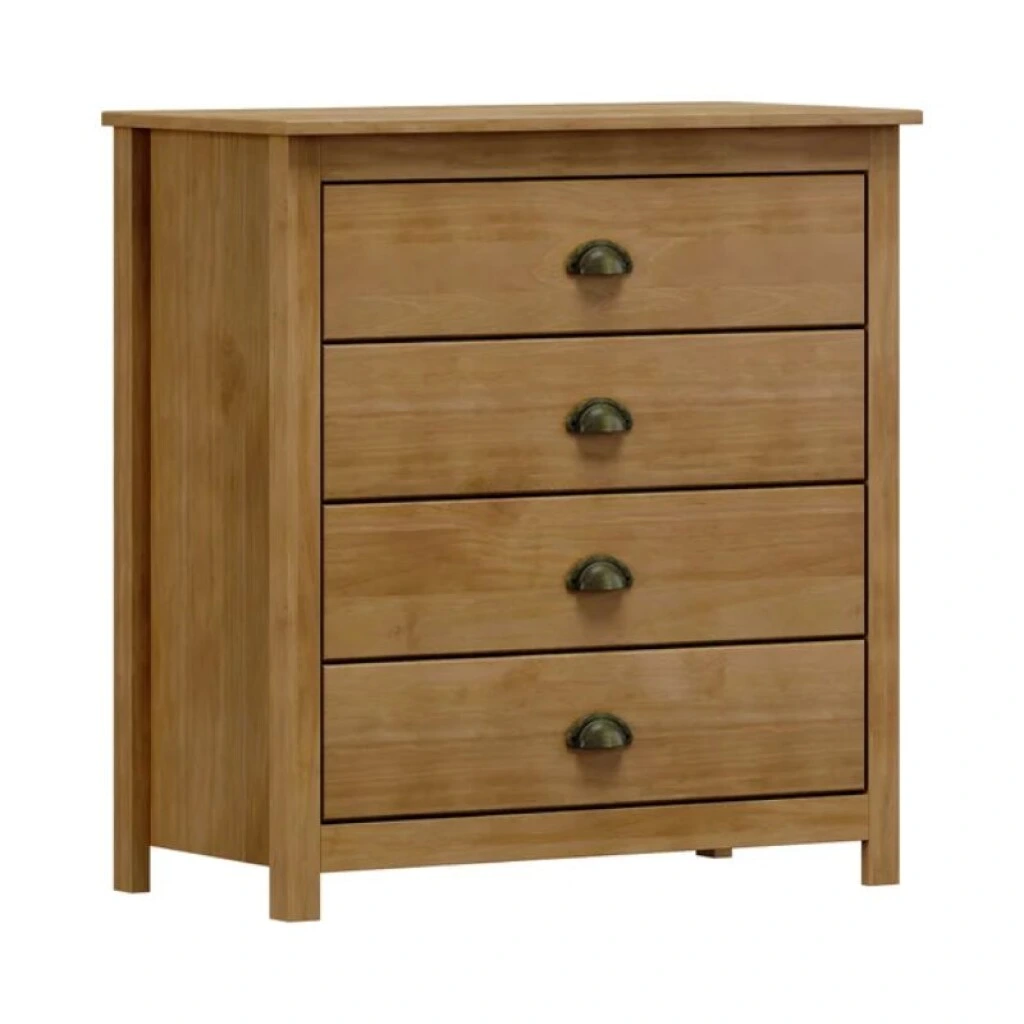 COMODA TOPAZIO 4 CAJONES MADERA MACIZA - FREIJO