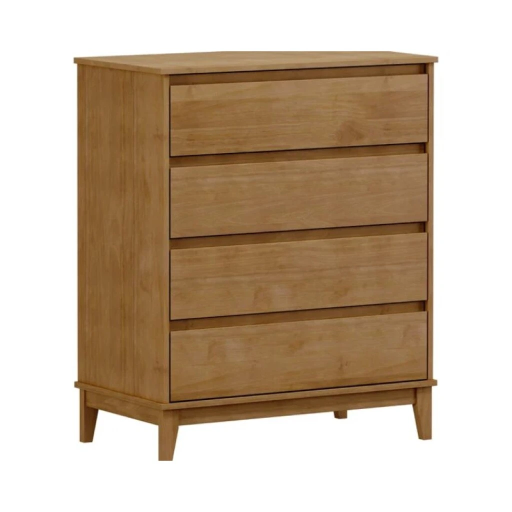 COMODA PLATA 4 CAJONES MADERA MACIZA - FREIJO