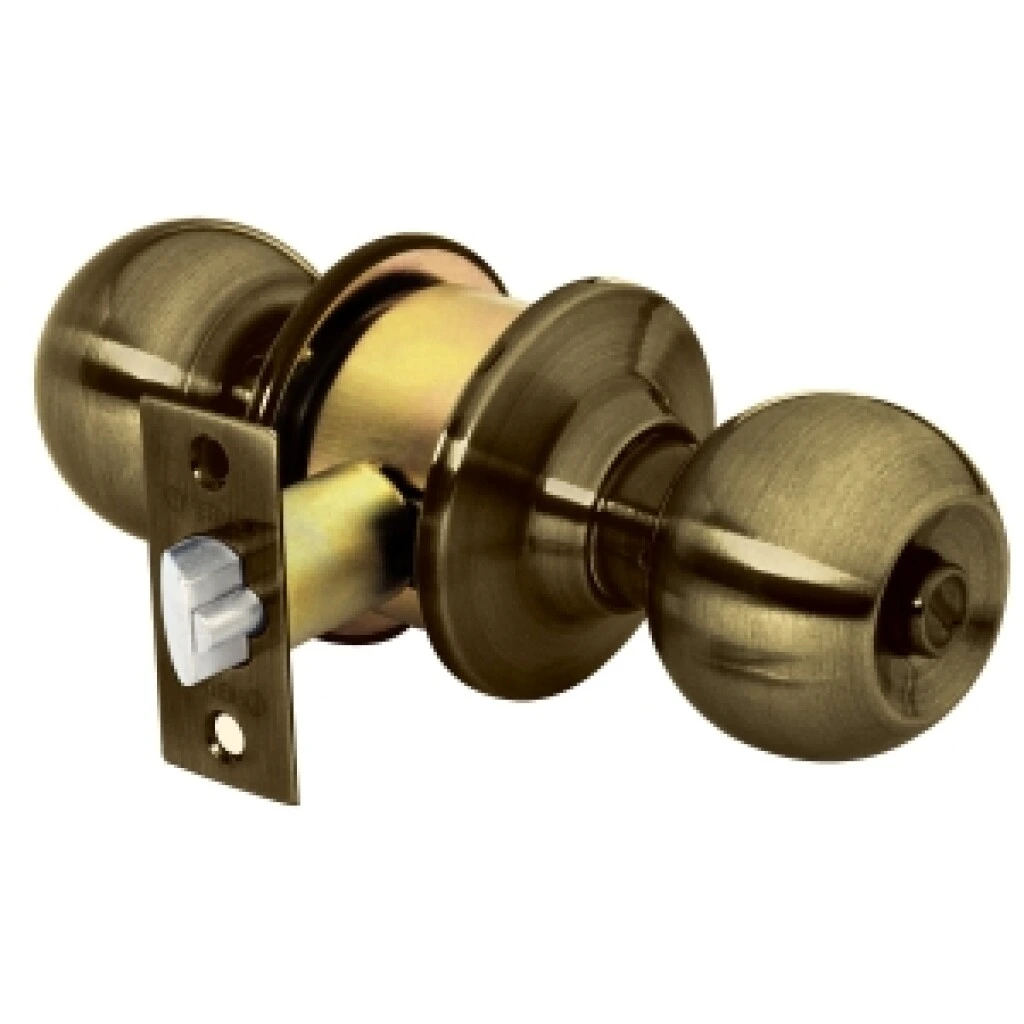 Cerradura Pomo Con Llavin - Bronce Antiguo Hermex