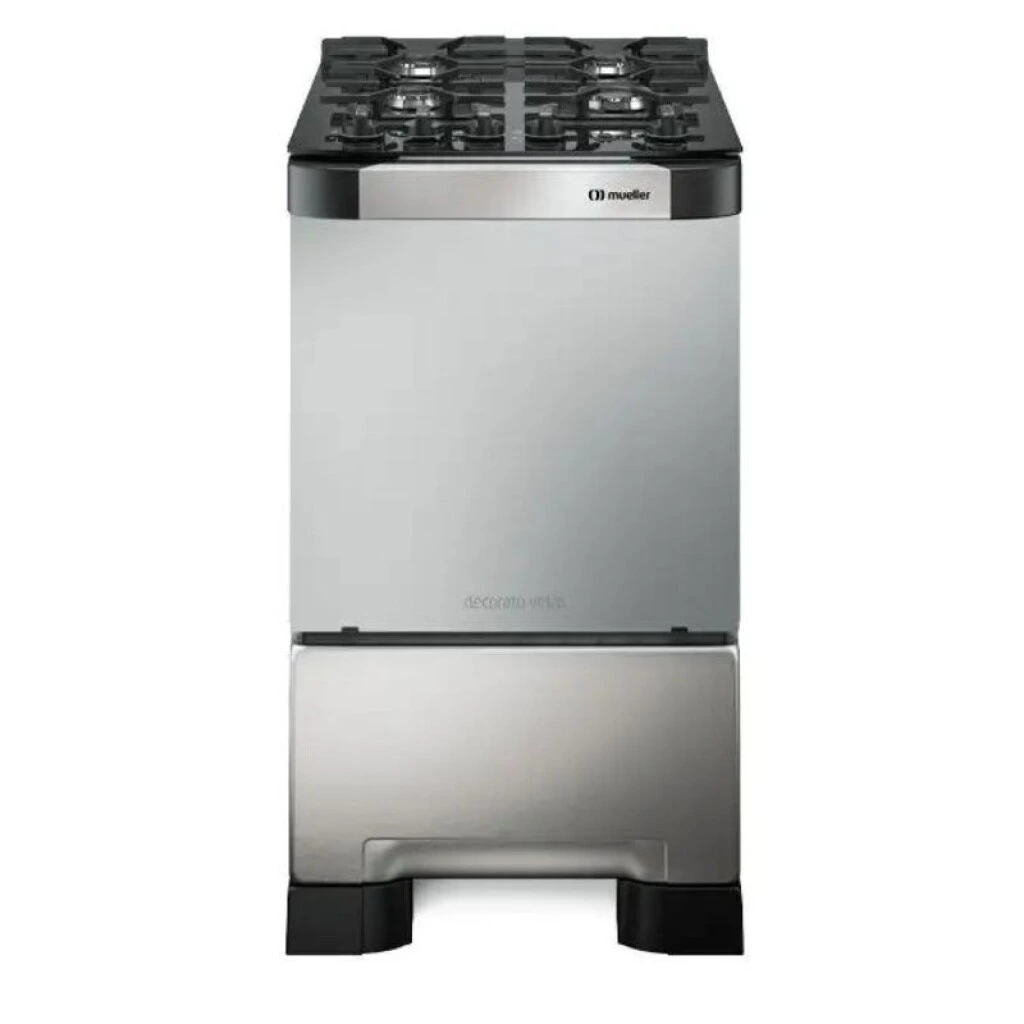 COCINA ELDOM COLONIA VETRO 4H CON GRILL - INOX