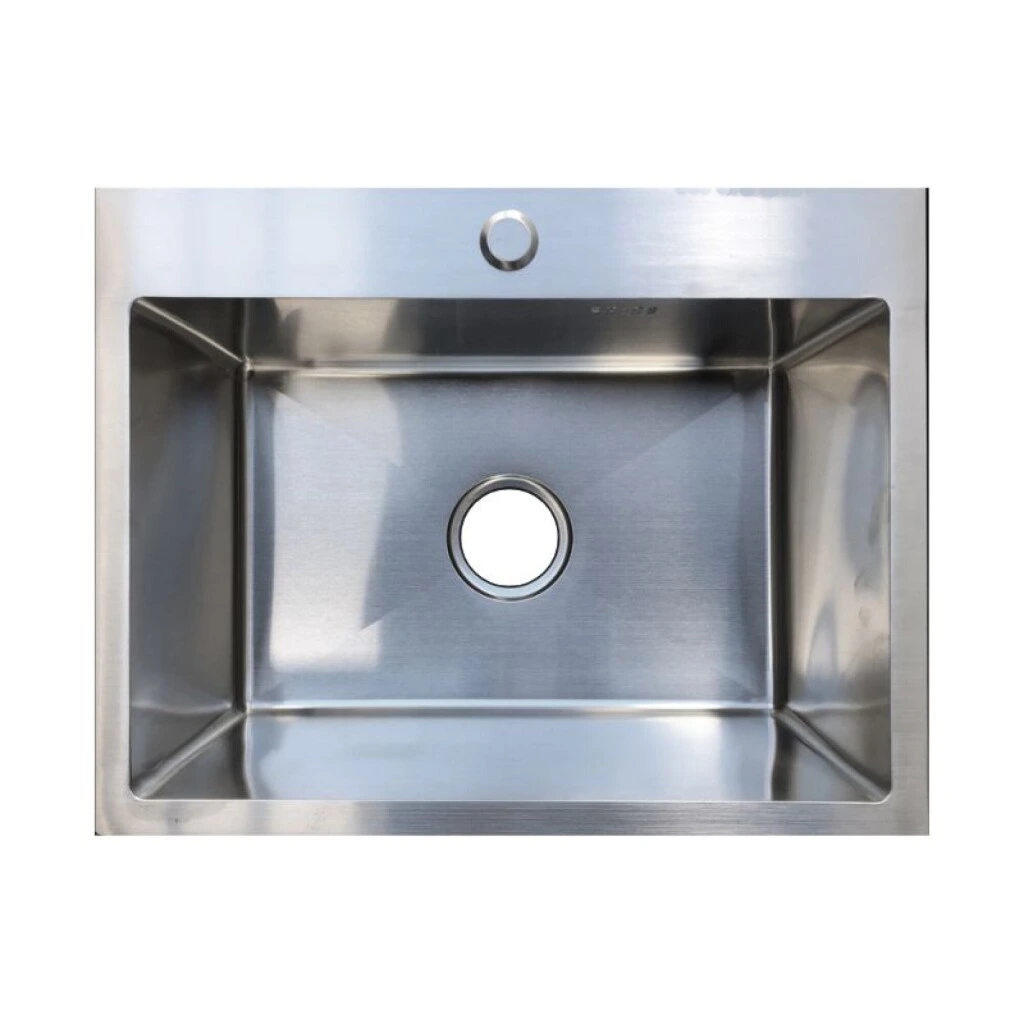 PILETA SIMPLE DE SOBREPONER 55 X 45 X 22 + ACCESORIOS - INOX