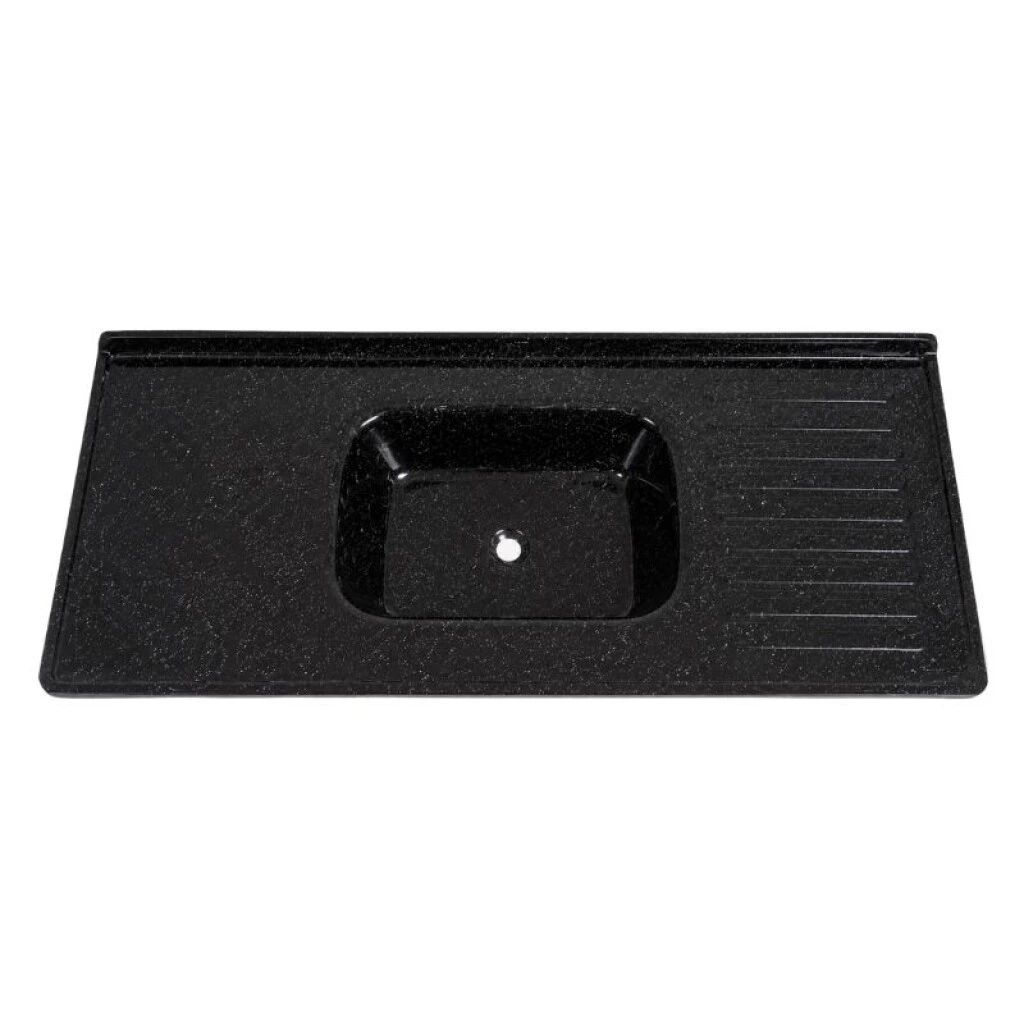 MESADA MARMOLINA 1.20 MT CON VALVULA PLASTICA - NEGRA