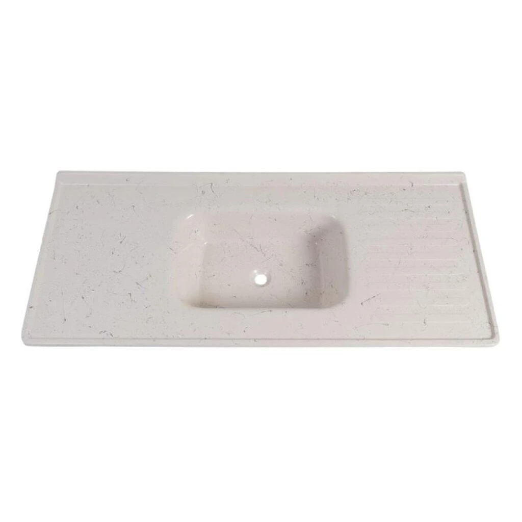 MESADA MARMOLINA 1.20 MT CON VALVULA PLASTICA - VETEADO BEIGE