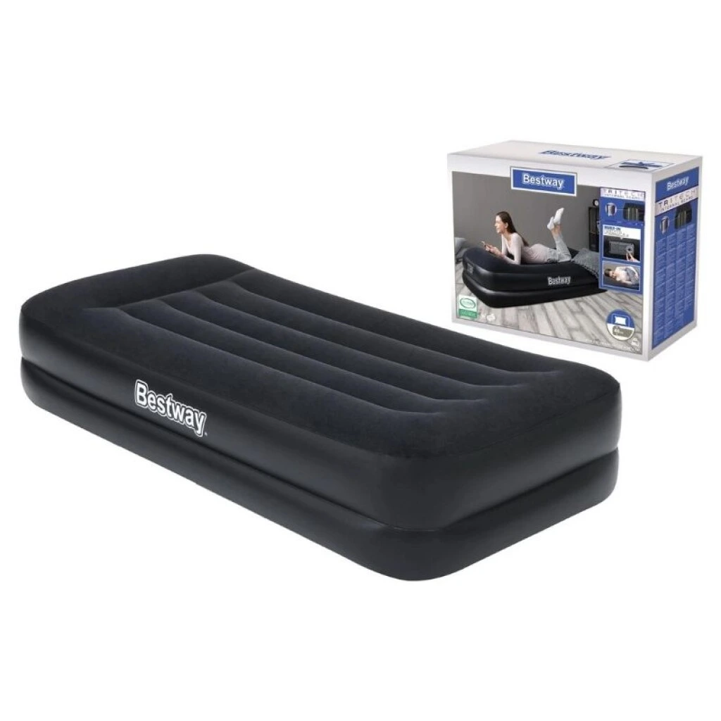 COLCHON AUTO INFLABLE 1 PLAZA CON ALMOHADA INCORPORADA