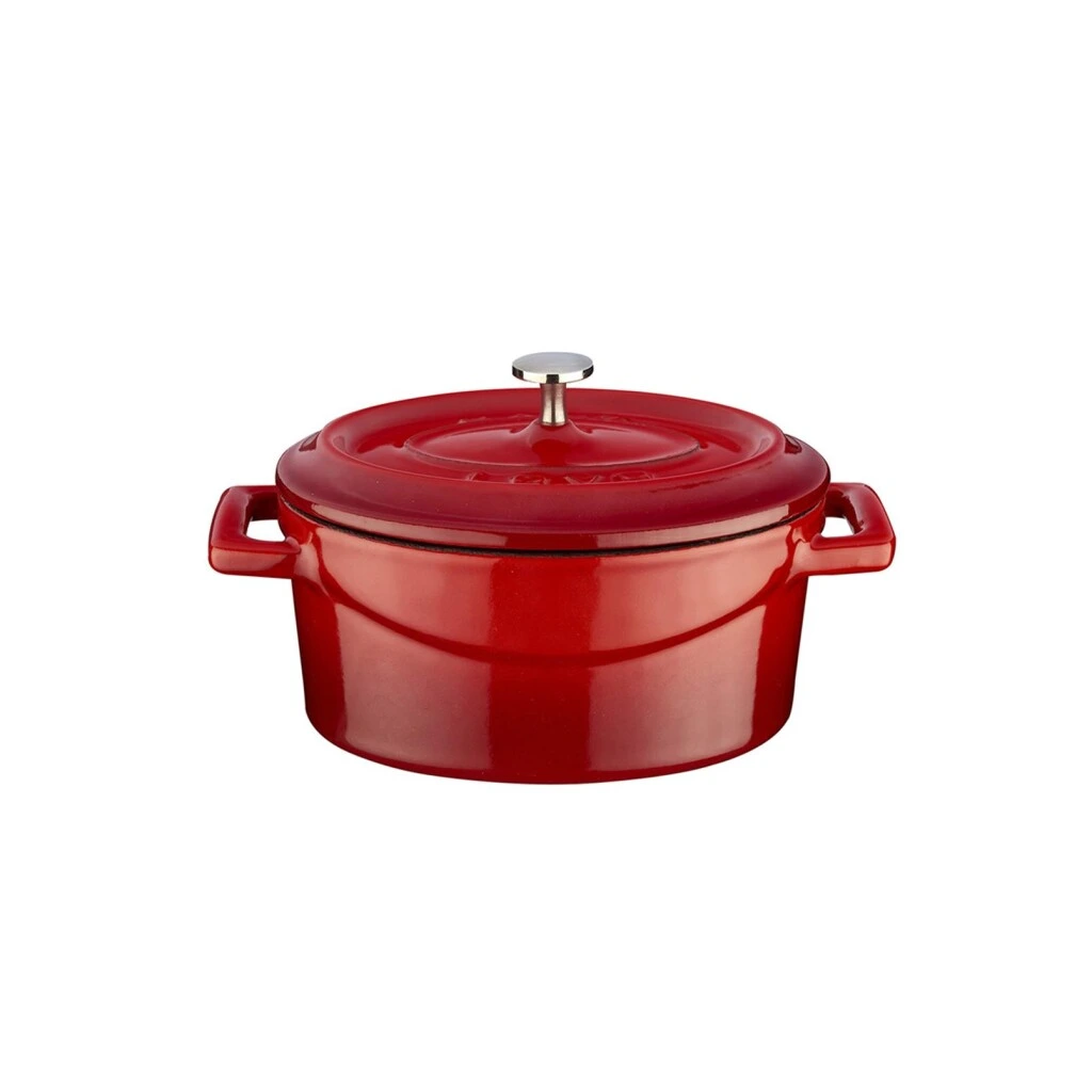 Cacerola Ovalada 10CM - Roja Lavacast