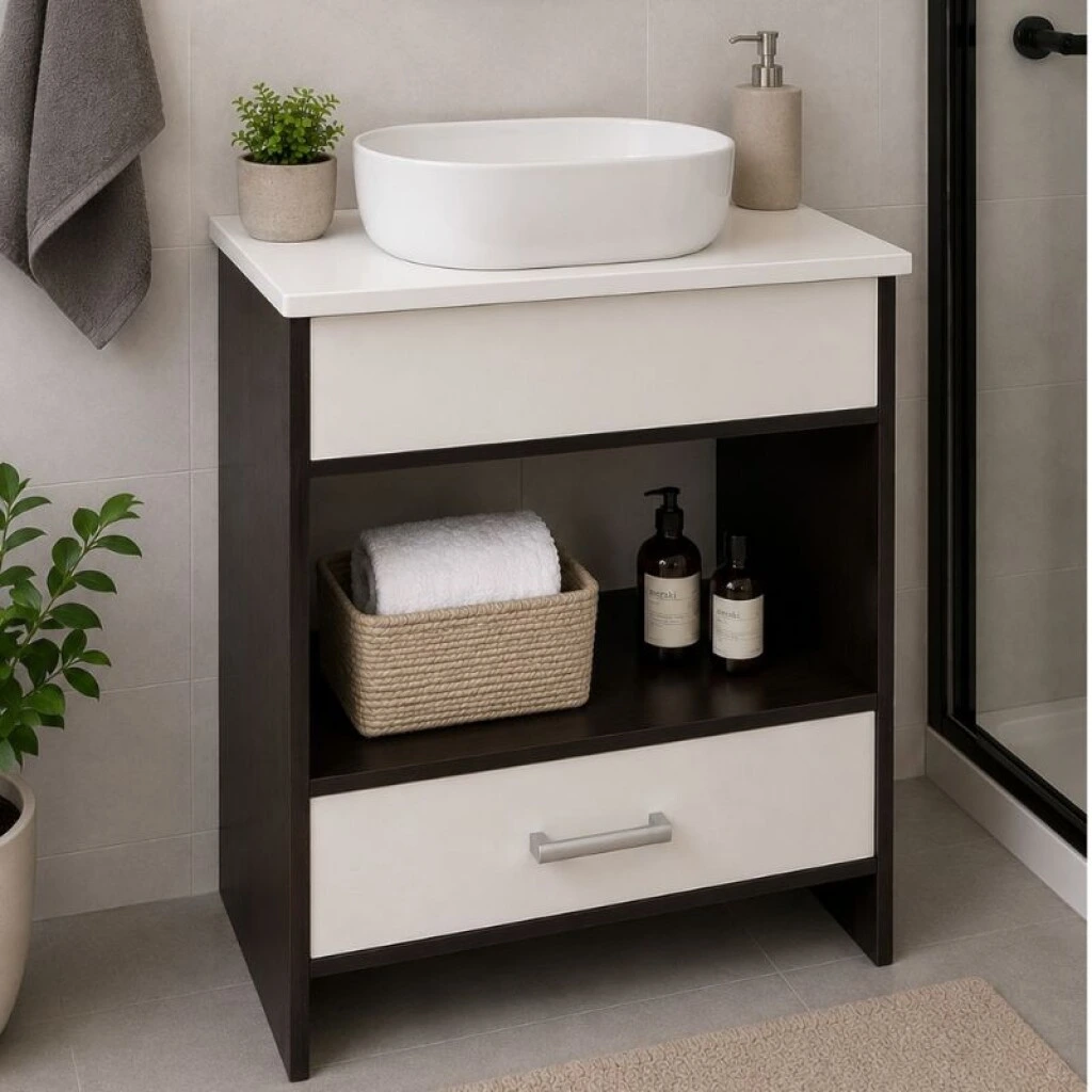MUEBLE DE BAÑO 64 CM CON MESADA DE QUARELLA - SIN BACHA
